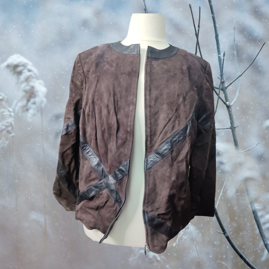 Vintage Nordstrom Suede And Leather Jacket Size 2x